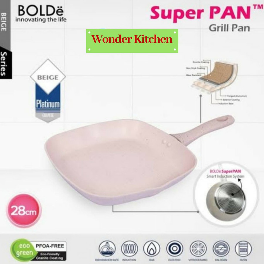 BOLDE Super Pan Grill Pan 28cm BEIGE/BOLDE Grill Pan 28cm 100% ORIGINAL