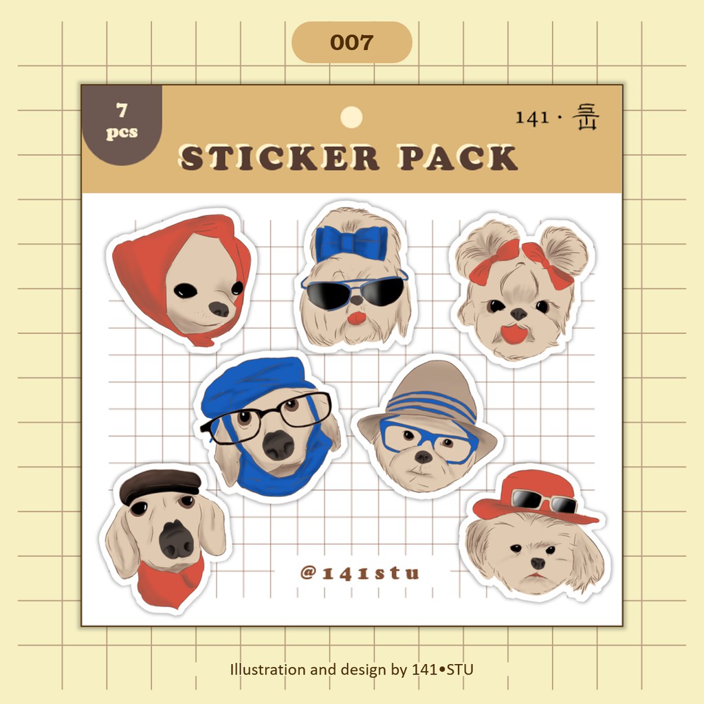 

[141-STU] Sticker Pack Animal 007