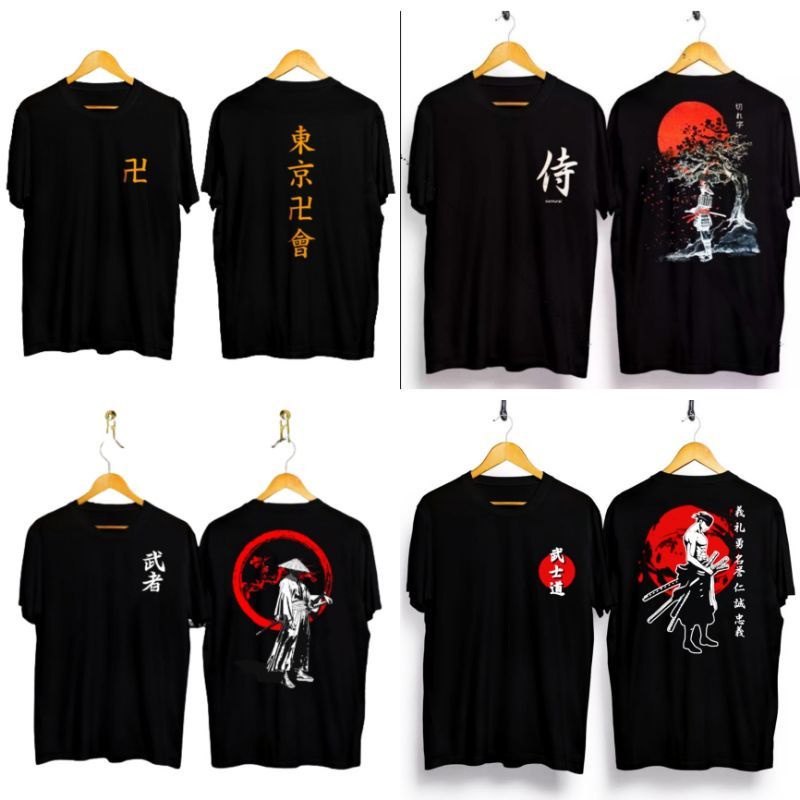 100 ribu dapat 6 kaos dewasa motif samurai jepang japan | paket kaos Jepang| paket kaos distro| kaos distro pria| distro jepang