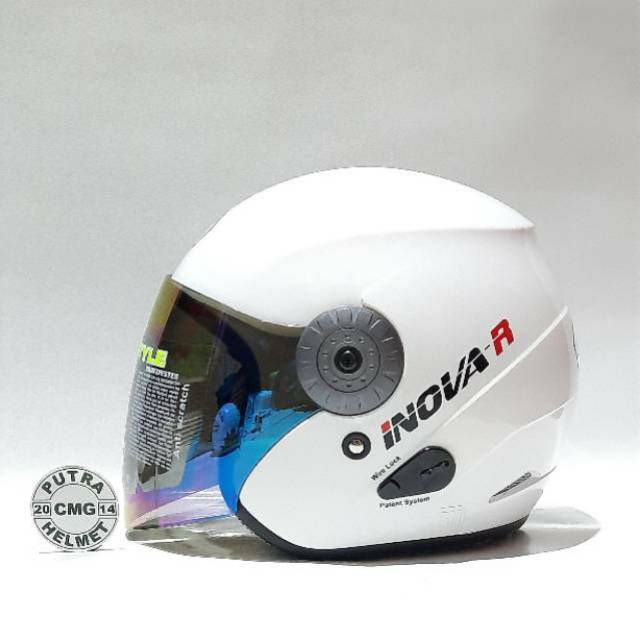 HELM BMC INOVA-R SOLID WHITE PUTIH