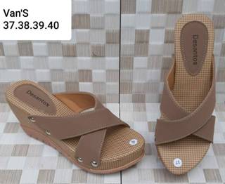  Sandal  wedges  Desantos wanita ringan  dan nyaman realpict 