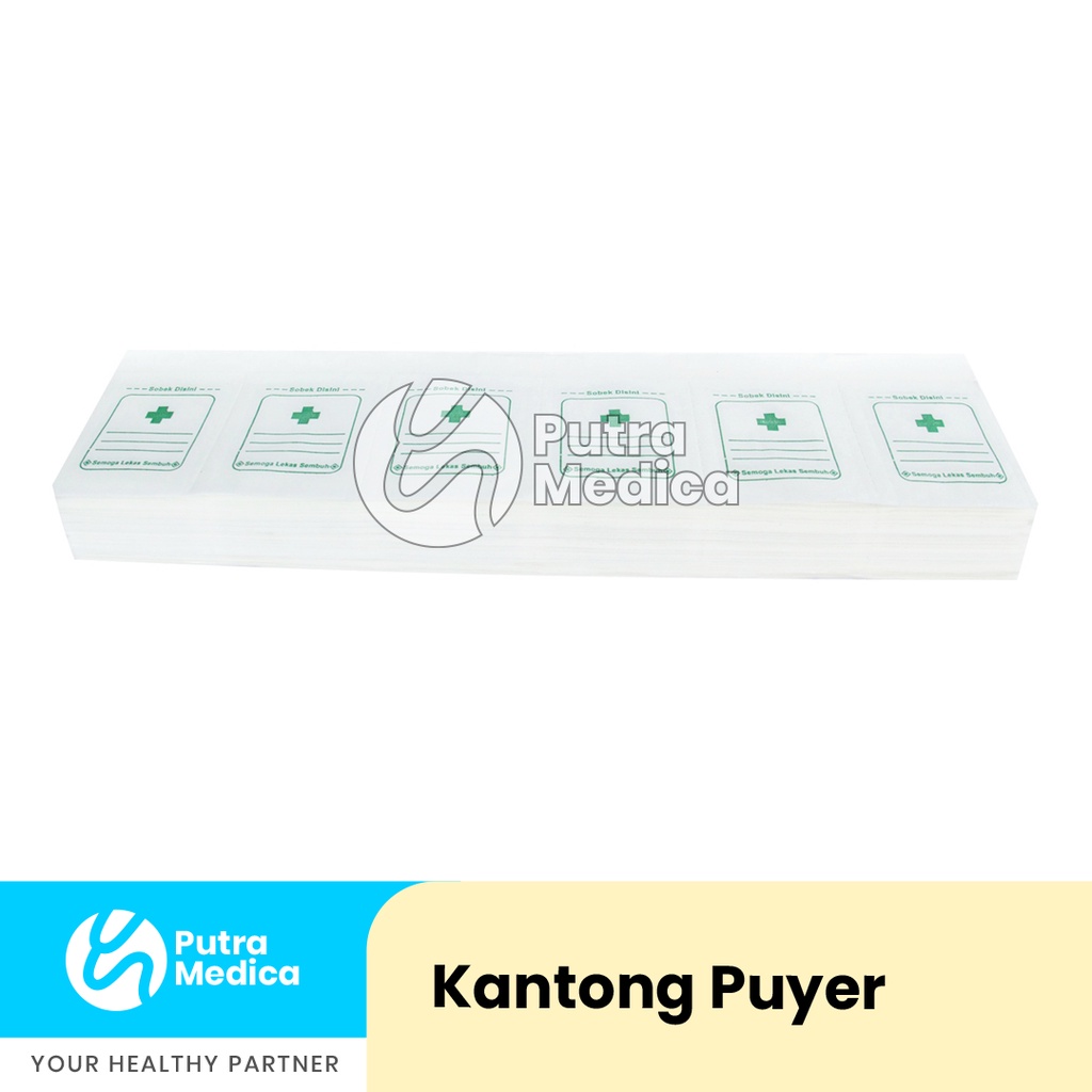 Kantong Puyer [Hijau] - 1 Pack / Wadah Obat Racikan