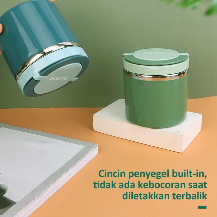 【Penjualan Terbaik】 ecentio 630ml/1000ml Termos makanan Bekal Sup Stainless tahan panas Cangkir sup 