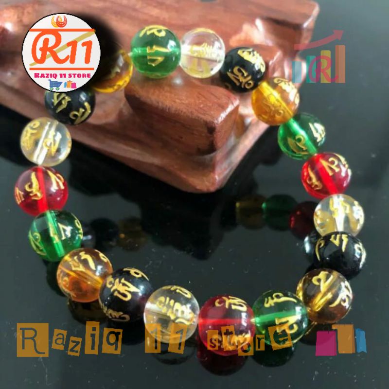 Gelang Batu Giok Mantra Budha Asli Original Gelang Pria Atau Wanita