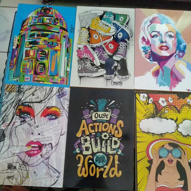 Hiasan Dinding Pajangan Rumah Poster Printing Gantung