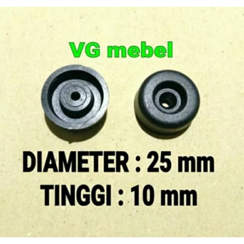 Kaki Plastik Hitam Box Ampli Speaker - Alas Kaki Meja Kursi (KIM)