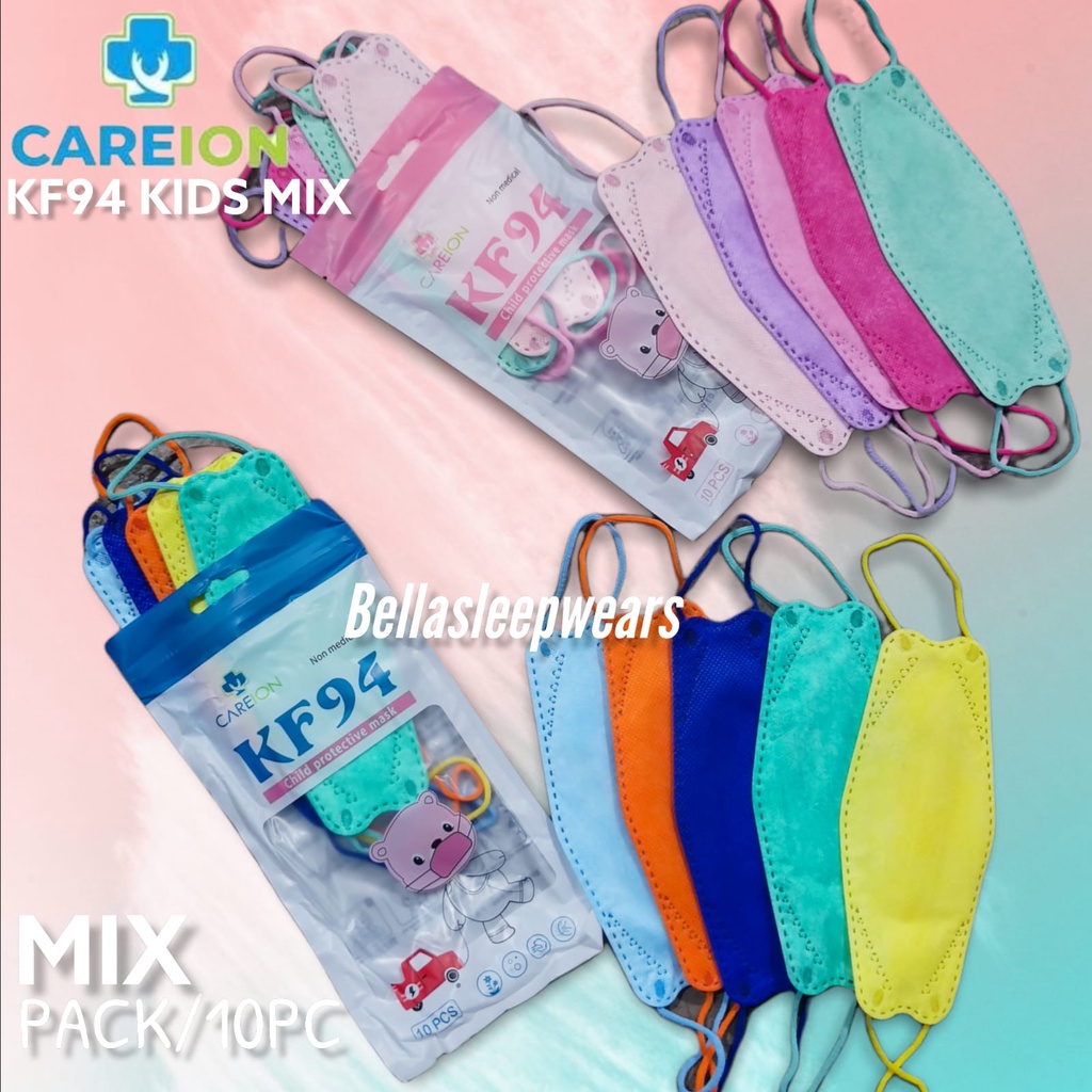 KF94 CAREION KIDS GRADATION MIX POLOS ANAK - MASKER KF94 ANAK KIDS CHILD 4PLY KEMENKES