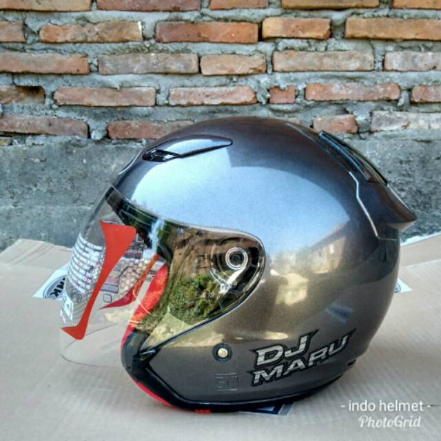HELM KYT DJ MARU GUN METAL ORI KYT DJ MARU