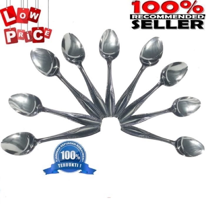 Sendok &amp; Garpu Murah Stainless steel 1pack isi 12pcs / sendok &amp; garpu makan stainless steel