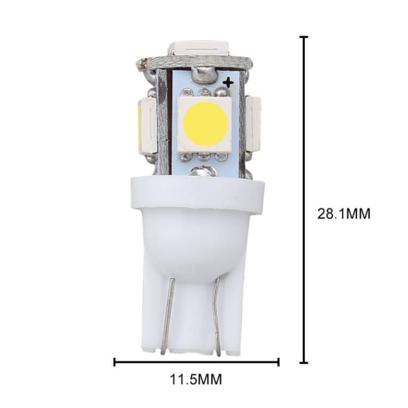 Lampu senja sen led 5 mata T10