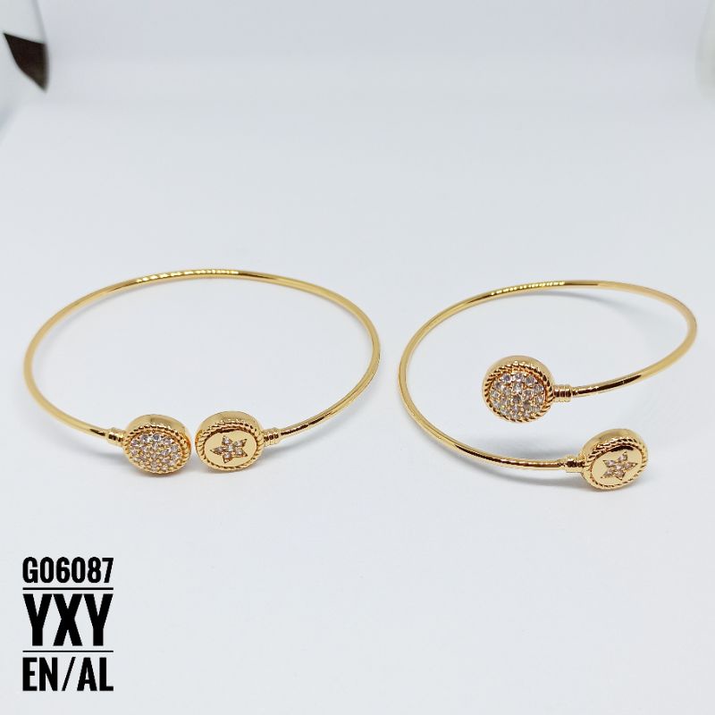 Gelang Yaxiya Bangle Fleksible Zircon G06087