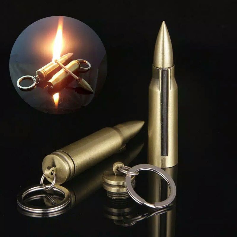 Gantungan Kunci Korek Api Bentuk Peluru/Korek Api Unik Peluru