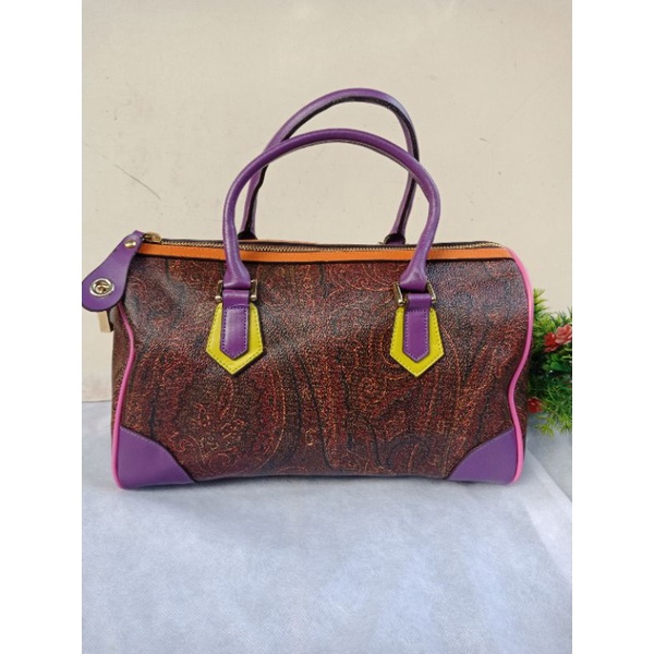 HANDBAG SPEEDY IMUT ALA ETRO FULL KULIT,  TAS SPEEDY,  PRELOVED HANDBAG KULIT,  TAS ALA ETRO