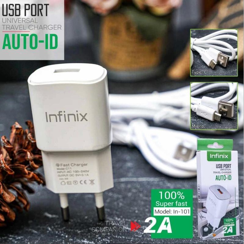 CHARGER INFINIX AUTO-ID 2A MICRO USB TC INFINIX REAL 1A PREMIUM