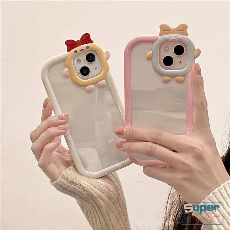 Case Warna Macaron Aksen Pita Untuk Oppo A15 A17 A17K A57 2022 A96 A76 A36 A16 A15s A54 A9 A5 2020 A16 A35 A11 A31