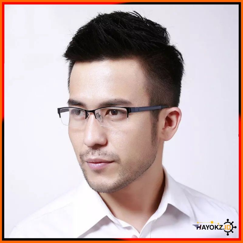 Kacamata Half-Frame Metal Fashion Setengah Bingkai Baja TR90 Gantung