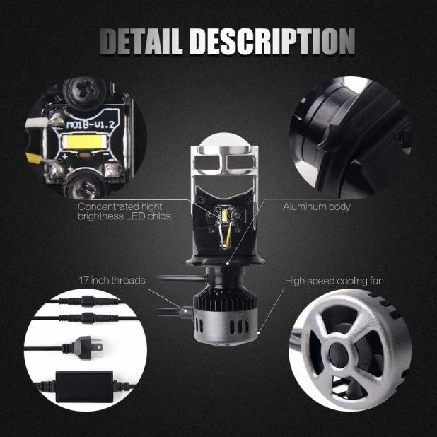 Projie Led / Mini Projector Led RTD M01B H4 / RTD M01B Led Original