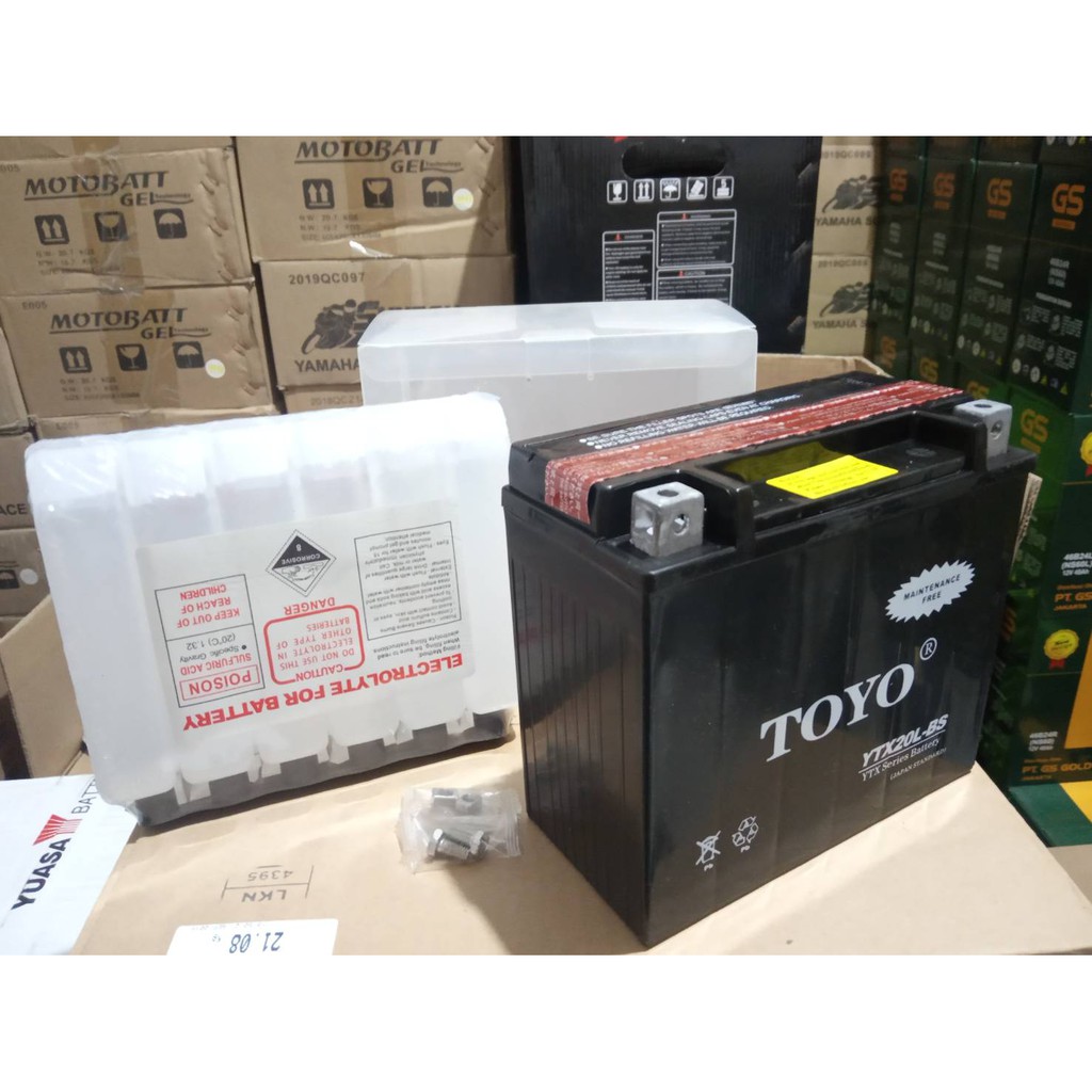 Aki MOGE TOYO YTX20L-BS 12V 20Ah MF AKI KERING