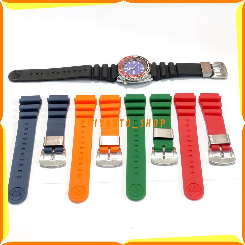 Tali jam tangan Silicone Rubber seiko Diver strap 22mm seiko prospex  premium