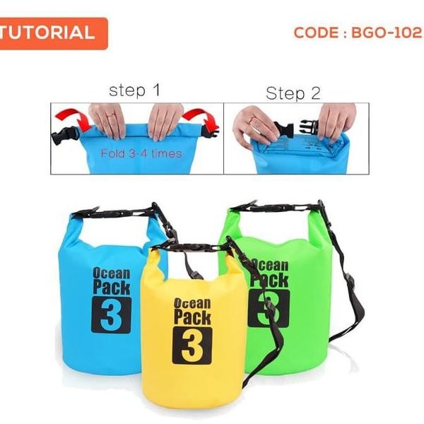 OCEAN PACK 3 L Tas Anti Air Waterproof Anti Hujan Dry Bag Travel Selempang