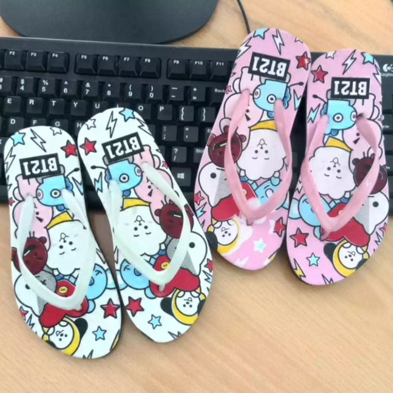 Sandal Jepit BT21 Ukuran 31 - 35