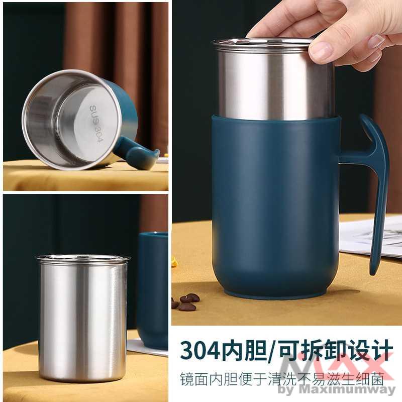 Gelas kopi &amp; Cangkir coffee Minum One Two Cups Gelas Kopi Stainless Steel Insulation Sealed Cup