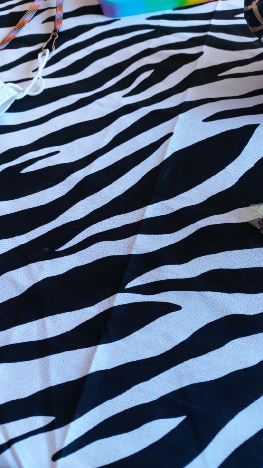Bahan Kain Sprei Meteran Katun Lokal Cvc Star Motif Loreng Zebra