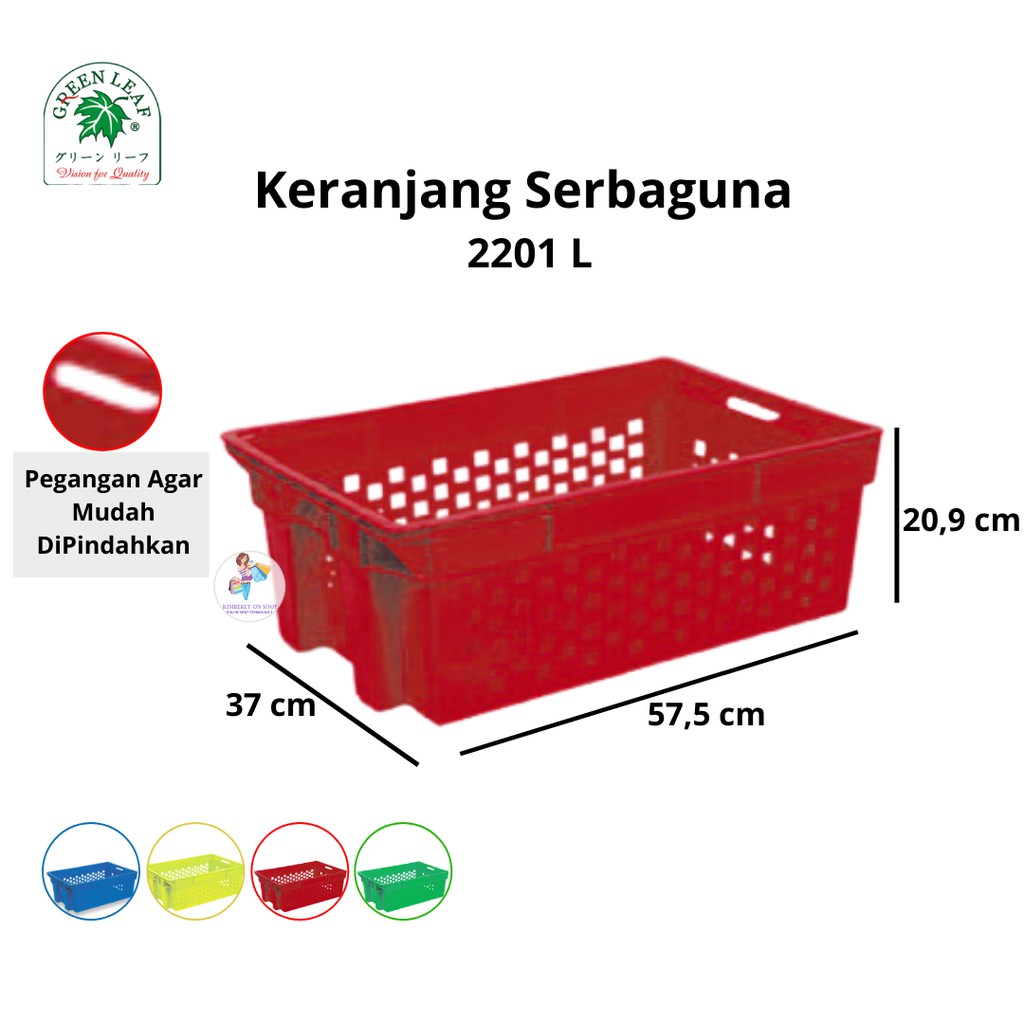 Keranjang Industri / Container lubang 2201L Green Leaf