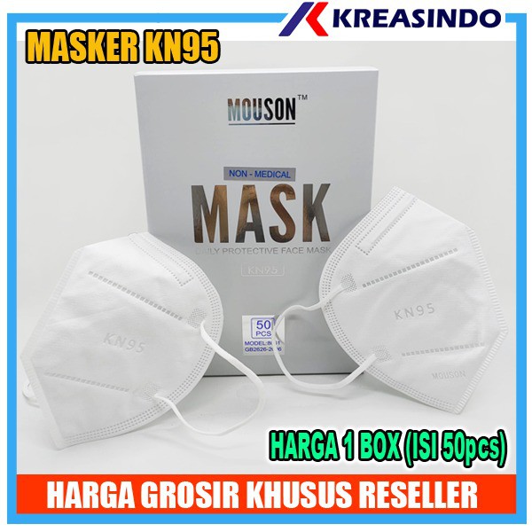 Mouson Masker KN95 5Ply Face Mask 5 Ply Original 50 pcs