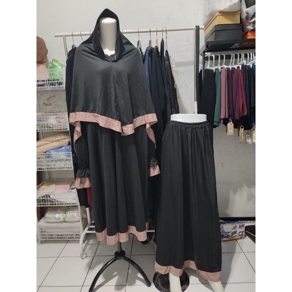 set rok tunik syari