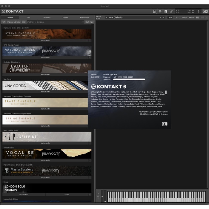 (READY) VST Plugin Kontakt 6 Win MacOS - Mac OS