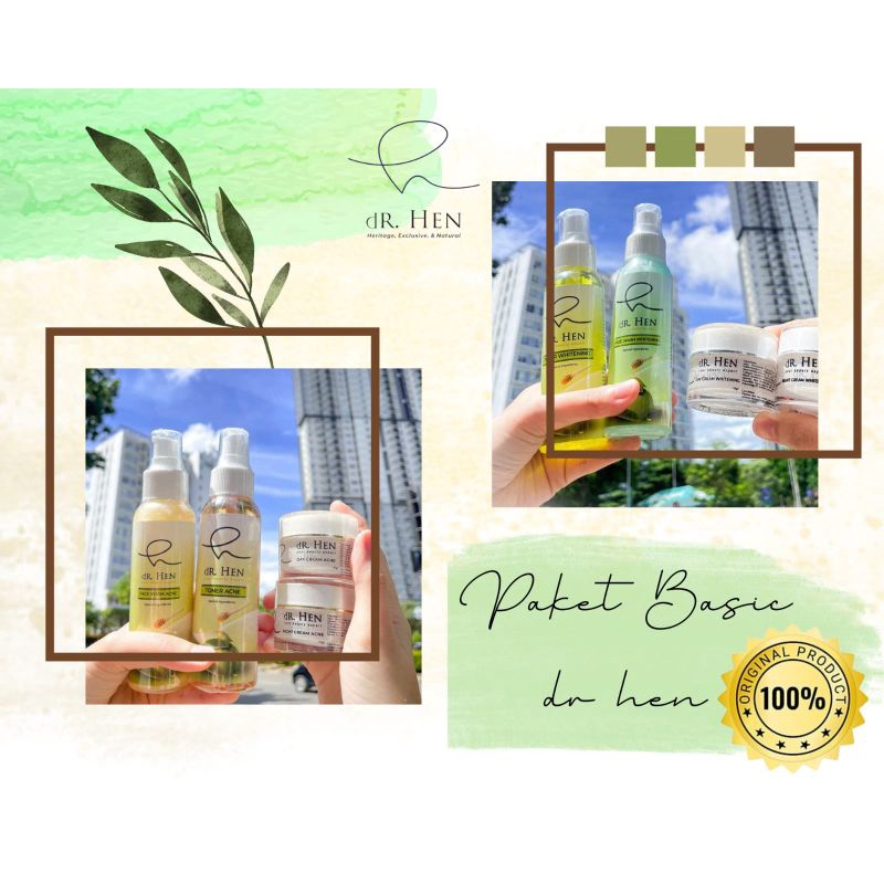 dr hen skincare ORIGINAL 100% | Paket basic Acne / Whitening