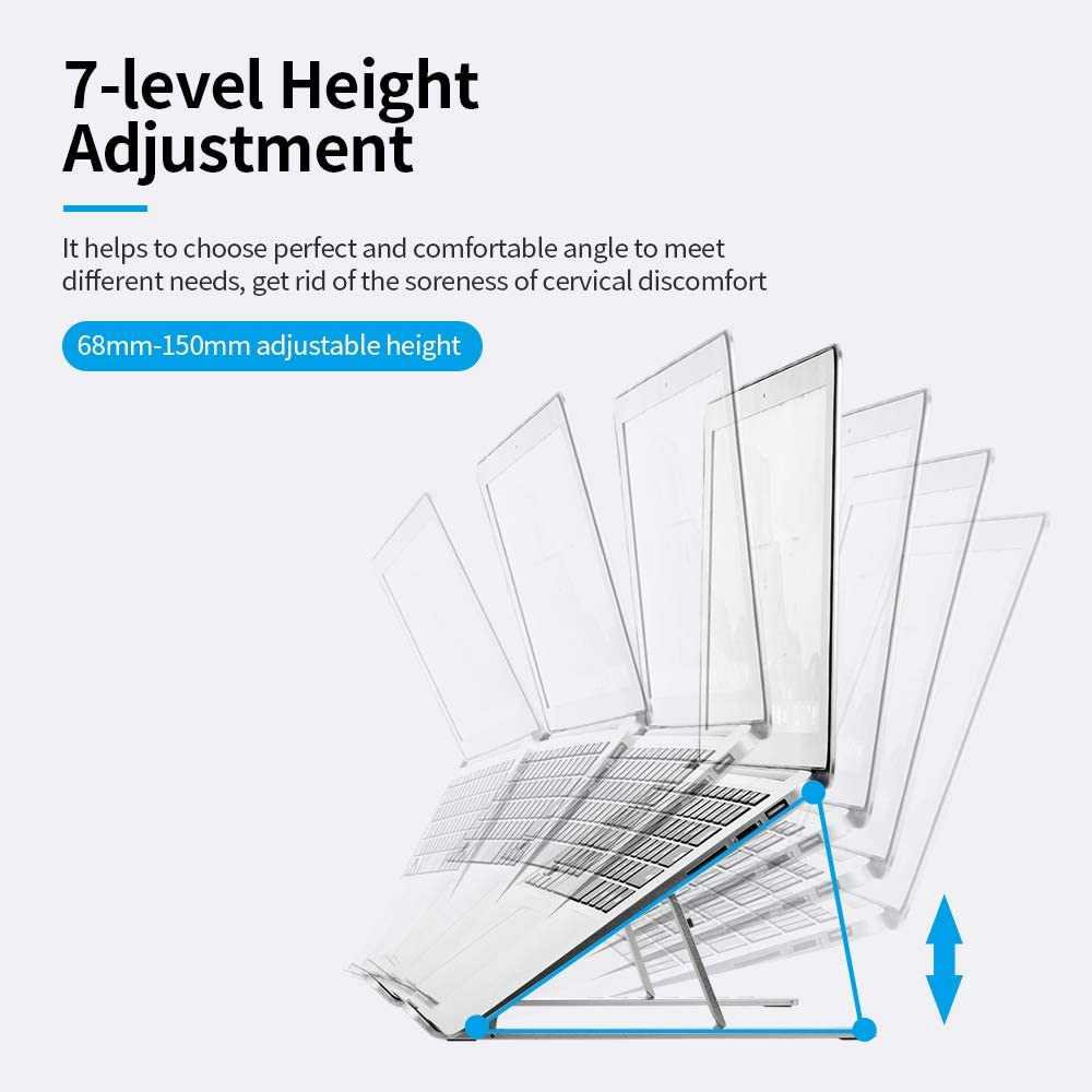 Stand Laptop Lipat Aluminium Holder Portable Dudukan Multifungsi Foldable Adjustable 7 Level - N7