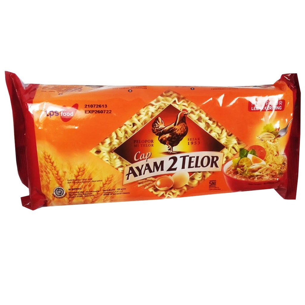 

MI TELOR LEBAR KERITING CAP AYAM 2 TELOR 200GR