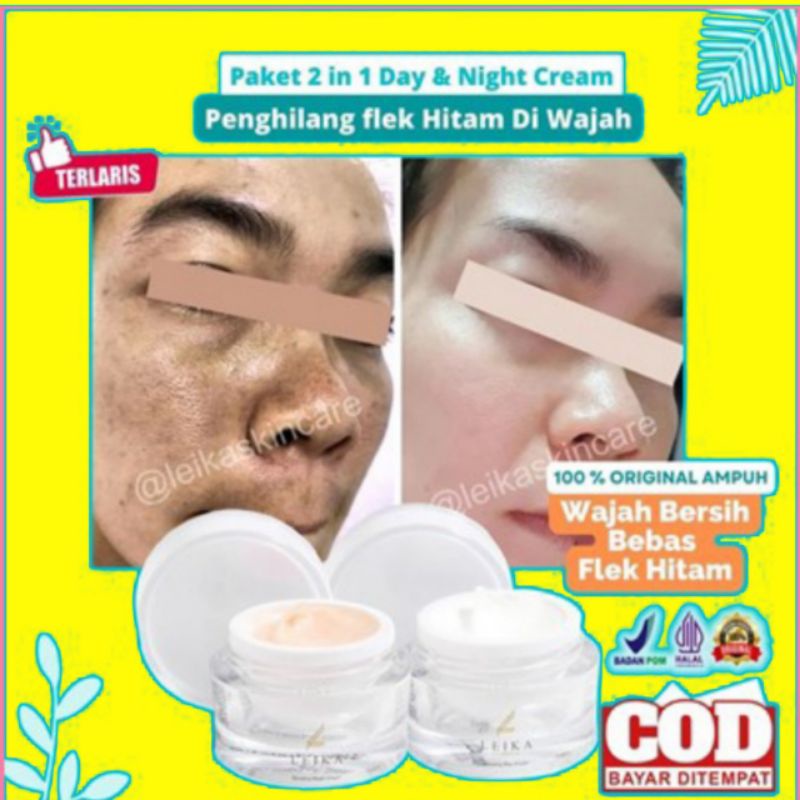 AMPUH PAKET 2IN1 DAY CREAM DAN NIGHT CREAM PRIA WANITA CREAM PENGHILANG FLEK HITAM MEMBANDEL penghil