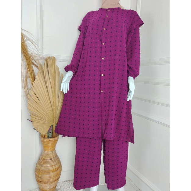 LD 120 SETCEL TUNIK CRINKLE AIRFLOW URAGIRI SETELAN TUNIK CRINKLE URAGIRI SETELAN CRINGKEL JUMBO