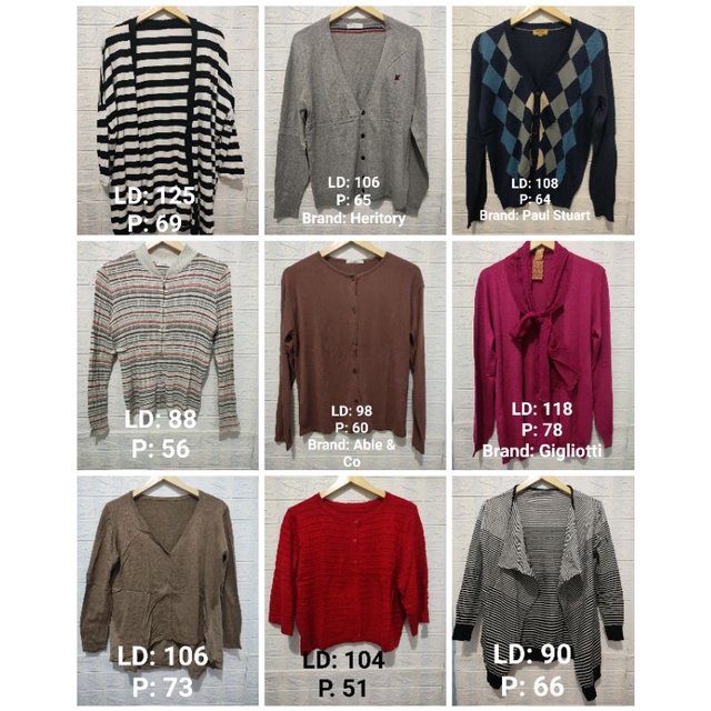 Cardigan Rajut dan Atasan Wanita (Thrift Shop/Preloved) 022