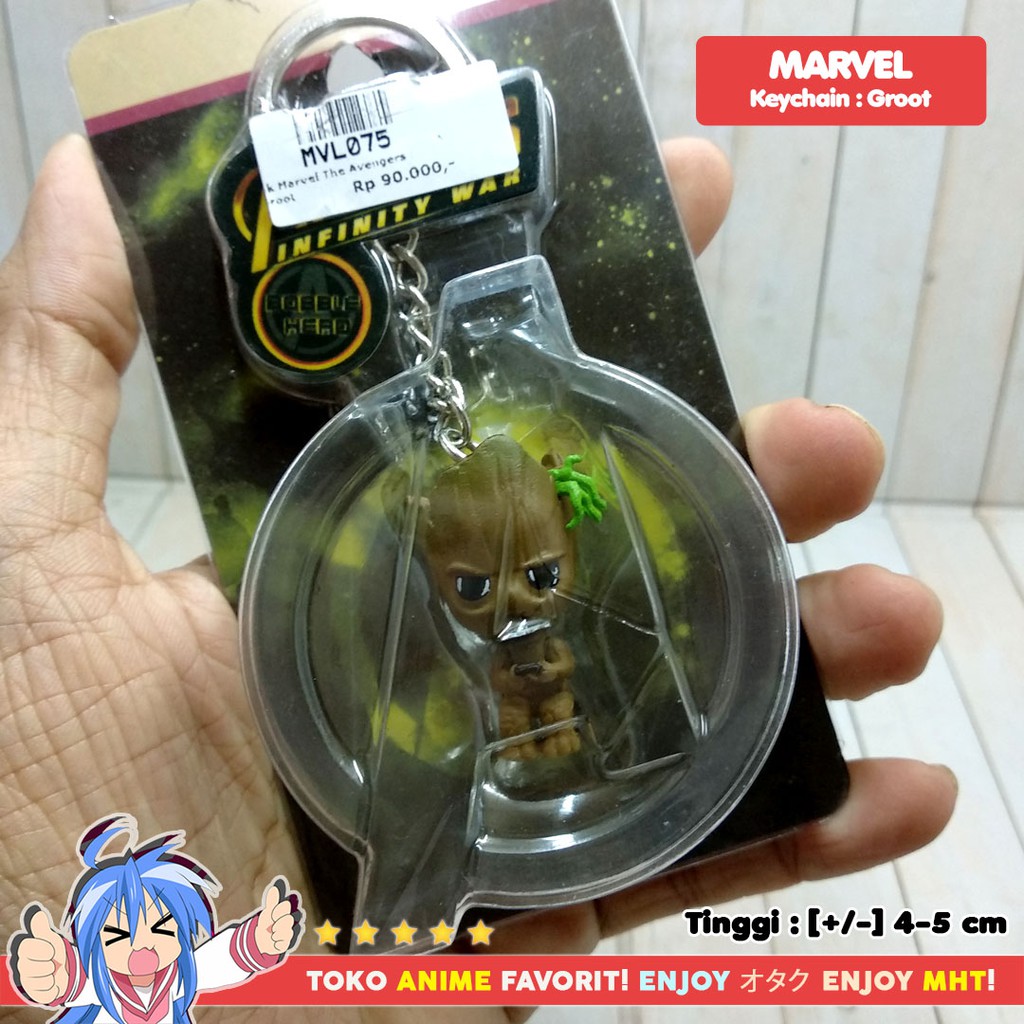 Gantungan Kunci Figure Marvel Avengers Groot Keychain