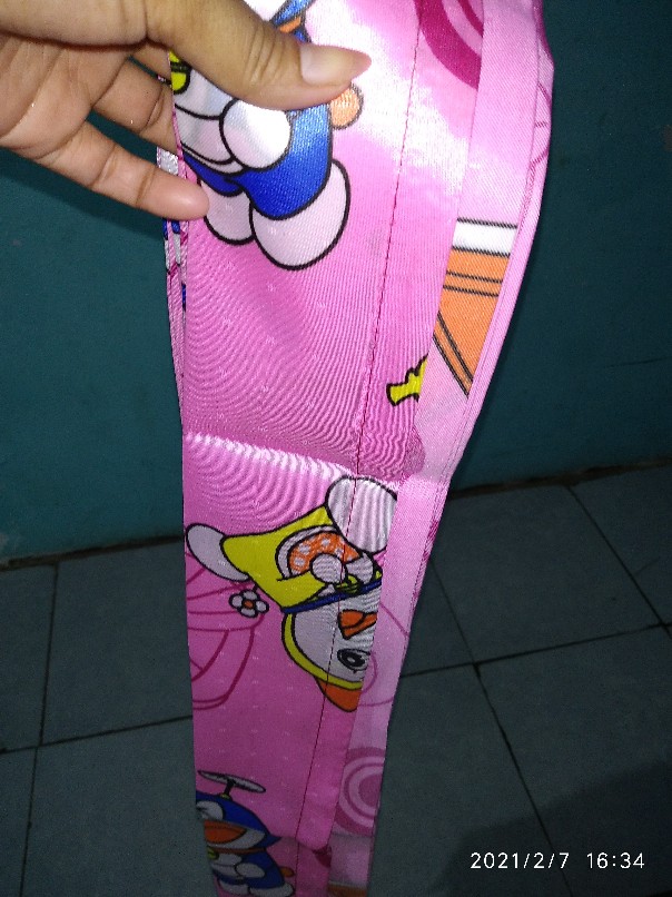 Gorden Doraemon Plisket Hijau