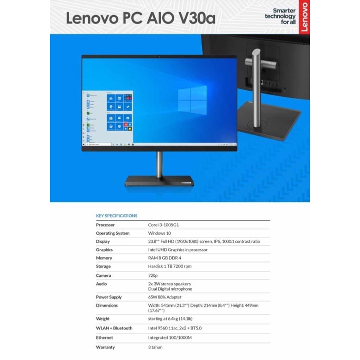 PC ALl in One Lenovo v30a