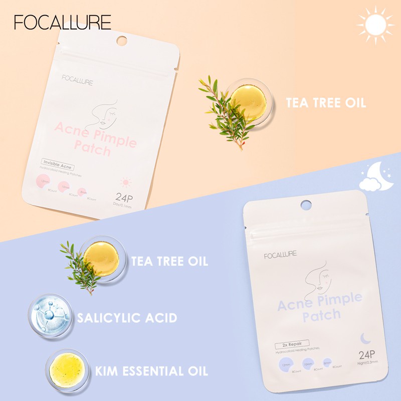 FOCALLURE Spot Patch Acne Treatment Day &amp; Night Acne Repair Patch Skin Care Long-lasting Pengobatan Jerawat fa186