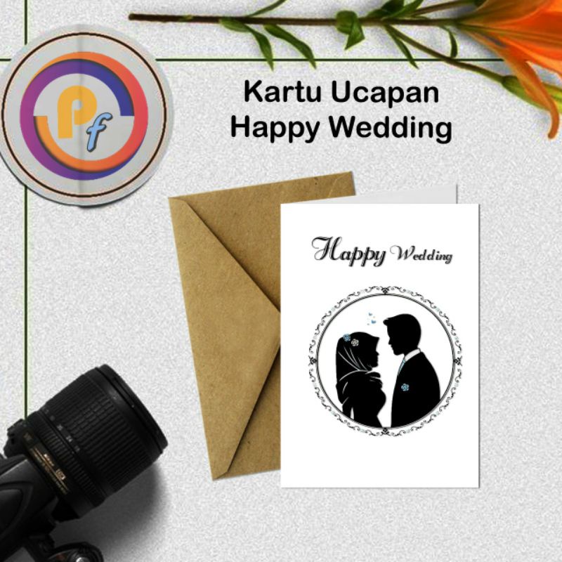 kartu ucapan happy wedding
