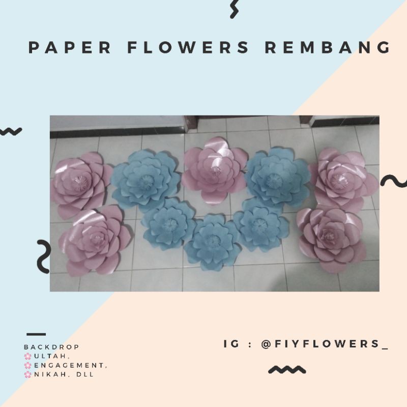 

MURAH | PAPER FLOWERS SET | BACKDROPS KEREN