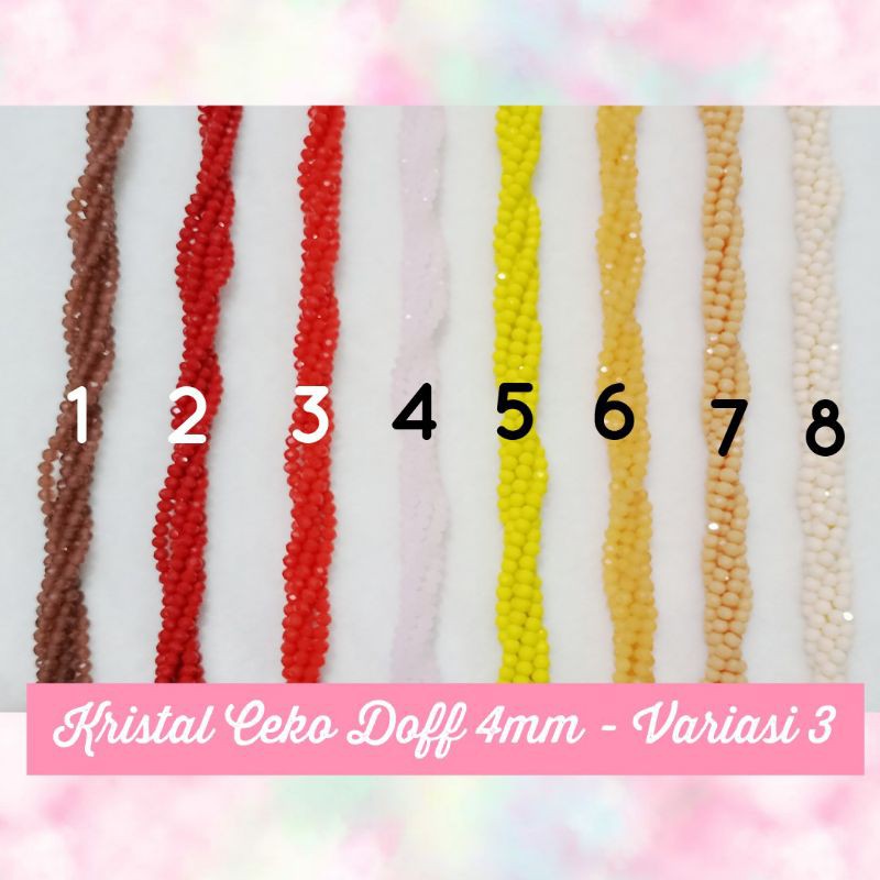 Kristal Ceko Doff 4mm - Variasi 3