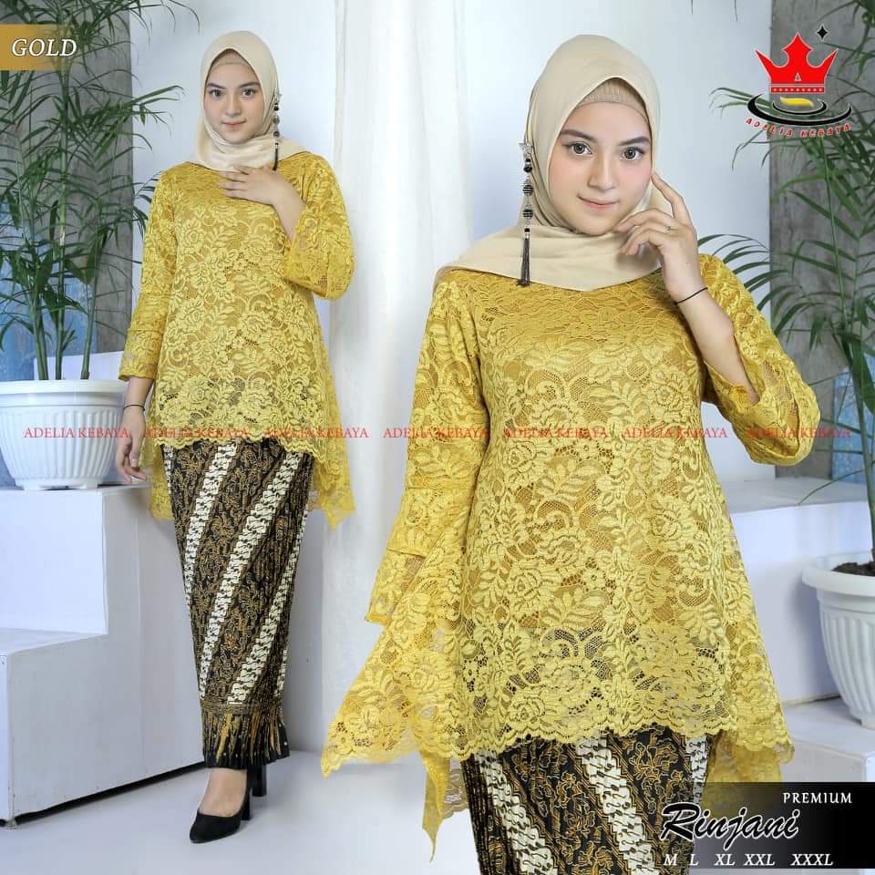 Jual Setelan Kebaya Brokat Rinjani Dan Rok Plisket Kebaya Modern Set Kebaya Bianca Kebaya 