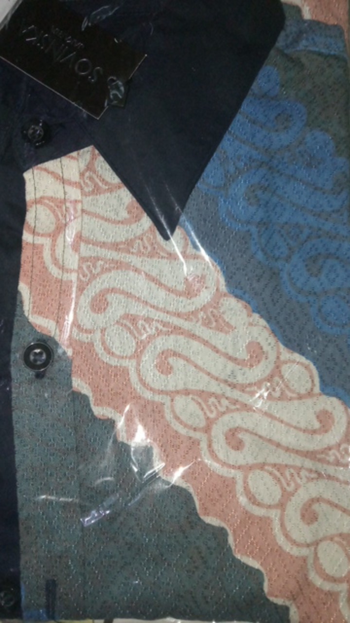 Kemeja Cowok  Wp 132 Navi-blue