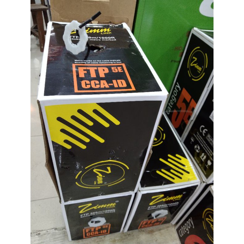 KABEL LAN ZIMMLINK CAT 5 FTP 1BOX 305METER BERKUALITAS DAN MURAH