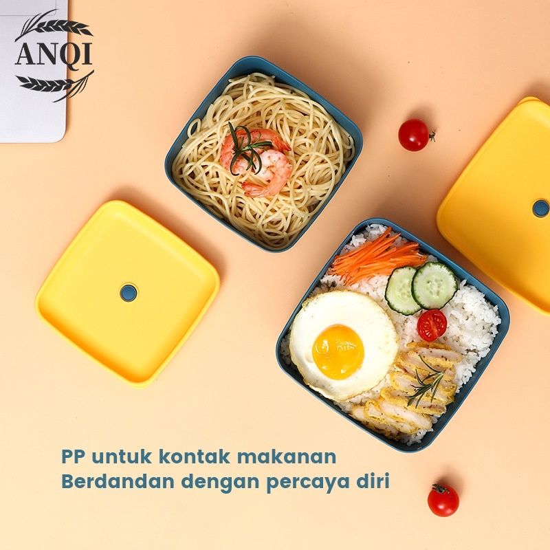 ANQI 1888 Lunch Box Set Kotak Makan Kotak Bekal Single/2 IN 1 Kapasitas Besar VS-94