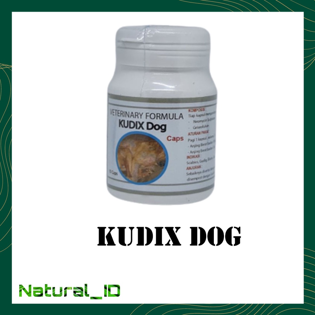 Kudix dog caps obat gatal koreng scabies gudig eksim pada anjing