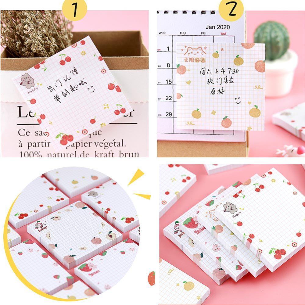 Pineapple Memo Pad Mini Strawberry Perlengkapan Kantor &amp; Sekolah Alas Tulisan Memo Note Handbook Decor Notepad